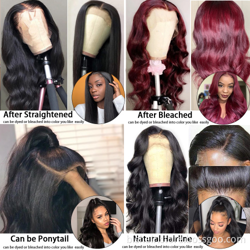 Factory price hair products Brazilian body wave Real Wig for Black Women 13x4 Lace Frontal Wig Body wave 100% human hair wig